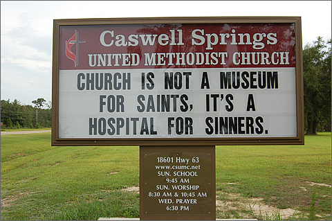 Architectural Photography - Caswell Springs United Methodist Church sign