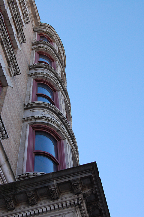 Architectural photography - Old high rise at the intersection of High and Market Streets, West Chester, Pennsylvania