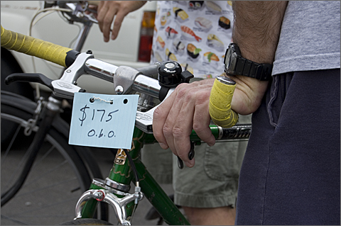 Event photography - Shoppers checking out used bikes at the Bicycle Swap Meet, Tucson, Arizona