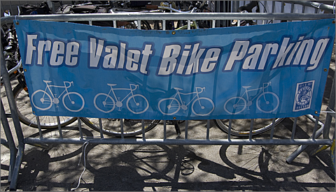 Bicycle Photography - valet bike parking at the 4th Avenue 2010 Spring Street Fair, Tucson, Arizona