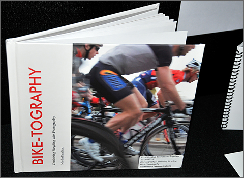 Bicycle photography - bike-tography book in Addy Awards display, Tucson, Arizona