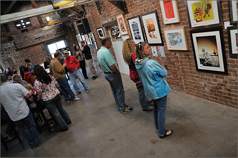 Event photography - Velociprints art show opening at Borderlands Brewing Company, Tucson, Arizona
