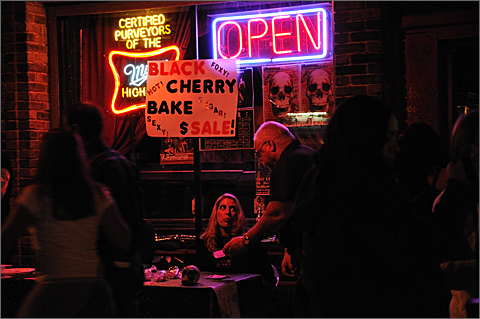 Event photography - Black Cherry Bake Sale at the Surly Wench Pub after the 2010 All Souls Procession, Tucson, Arizona