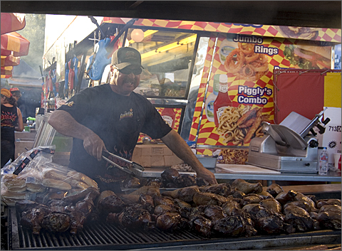 Event photography - Barbecue stand at 4th Avenue Street Fair in Tucson, Arizona