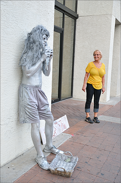 Event photography - Live human statue at 2nd Saturdays Downtown, Tucson, Arizona