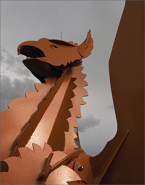 Travel photography - Griffin sculpture on Scott Avenue, Tucson, Arizona