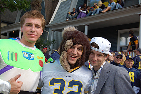 Event photography - Football Saturday partiers near the University of Michigan, Ann Arbor