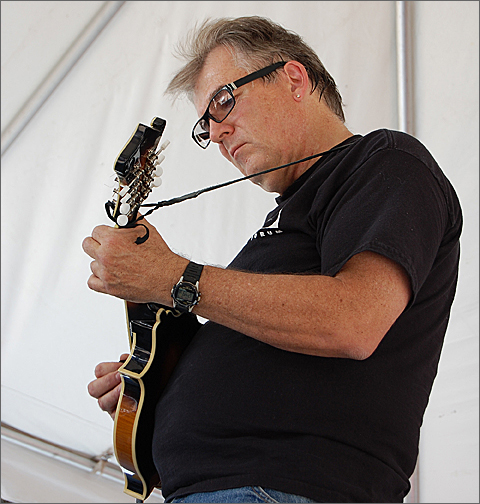 Event photography - Diamond Jim playing mandolin at Tucson Folk Festival 2008
