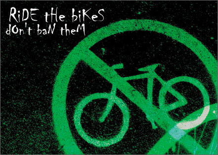 Graphic Design: Ride the Bikes, Don't Ban Them