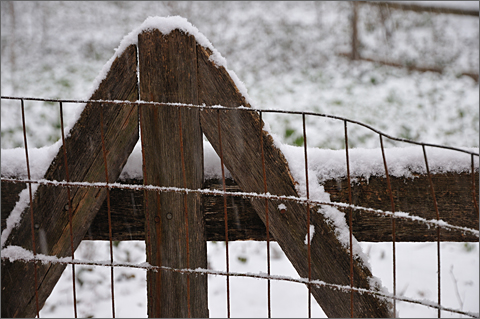 Nature photography - Split rail fence and snow, Westtown, Pennsylvania