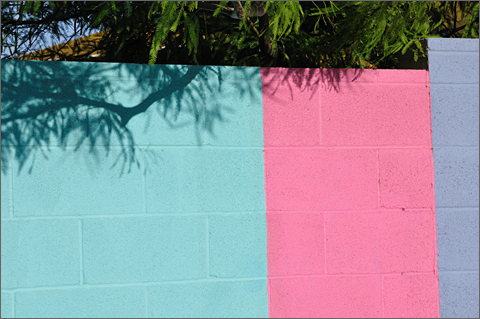 Photo essays - colorful wall at the International School of Tucson, Arizona