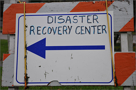 Photo essays - FEMA disaster recovery center sign, Waterbury, Vermont