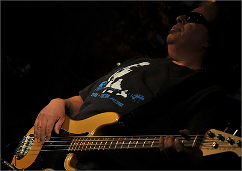 Concert photography - Bassist Larry Lee Lerma in performance, Tucson, Arizona