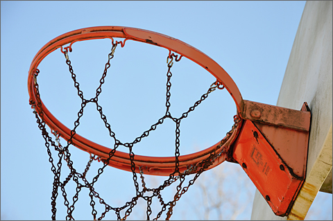 Photo essay - basketball hoop at Penn Wood School, Westtown, Pennsylvania