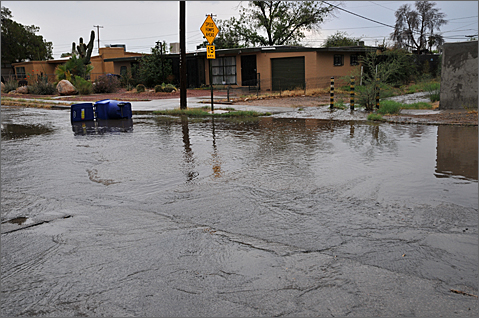 Photo essay - street flooding in Tucson, Arizona
