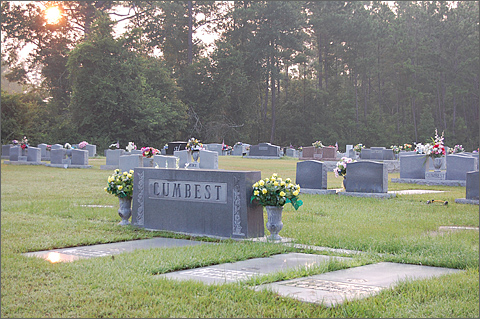Travel photography - Church cemetery, Wade, Mississippi