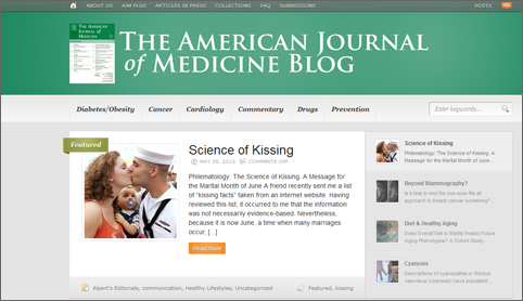 Web redesign - Previous blog of the American Journal of Medicine