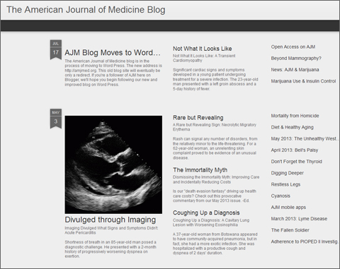 Web redesign - Previous blog of the American Journal of Medicine