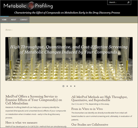 Website update for Metabolic Profiling Inc.